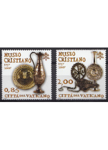 2007 Vaticano 250° Ann.rio Museo Cristiano Serie 2 Valori Sassone 1439-40